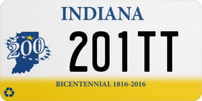 IN license plate 201TT