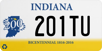 IN license plate 201TU