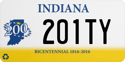 IN license plate 201TY