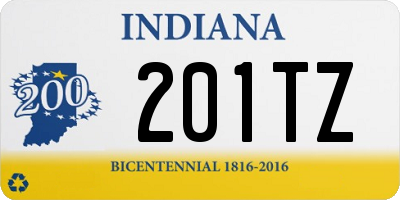 IN license plate 201TZ