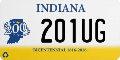 IN license plate 201UG