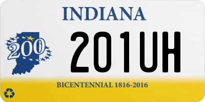 IN license plate 201UH