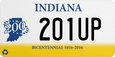 IN license plate 201UP