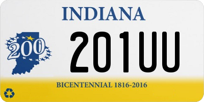 IN license plate 201UU