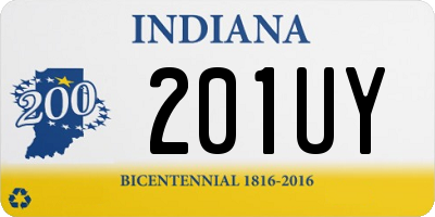 IN license plate 201UY