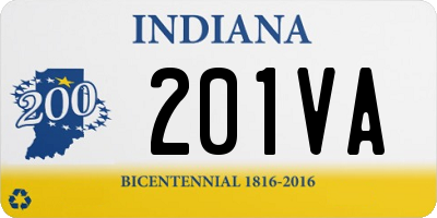 IN license plate 201VA