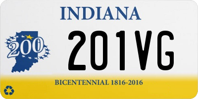 IN license plate 201VG