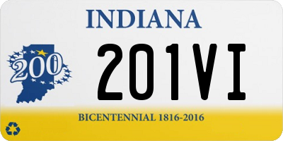 IN license plate 201VI