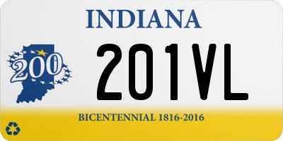 IN license plate 201VL