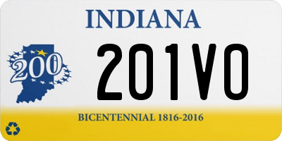 IN license plate 201VO