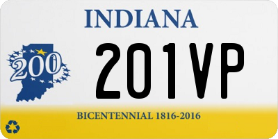 IN license plate 201VP