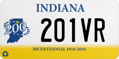 IN license plate 201VR