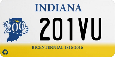 IN license plate 201VU