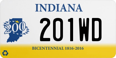 IN license plate 201WD