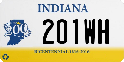 IN license plate 201WH