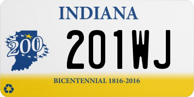 IN license plate 201WJ