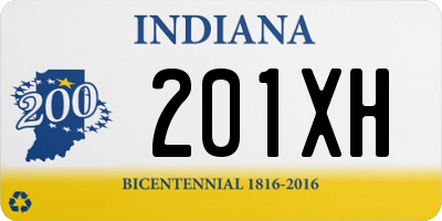 IN license plate 201XH