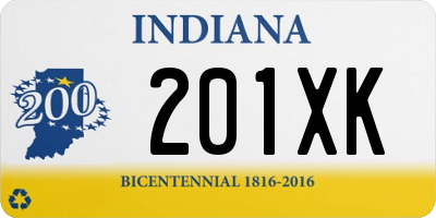 IN license plate 201XK