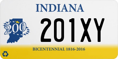 IN license plate 201XY