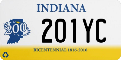 IN license plate 201YC