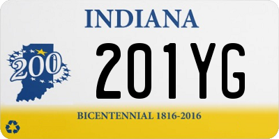 IN license plate 201YG