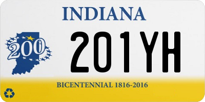 IN license plate 201YH