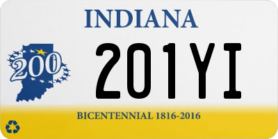 IN license plate 201YI