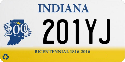 IN license plate 201YJ