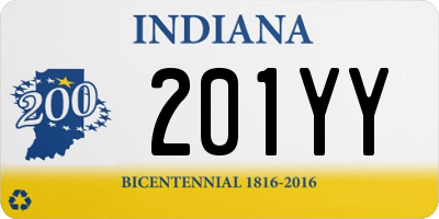 IN license plate 201YY