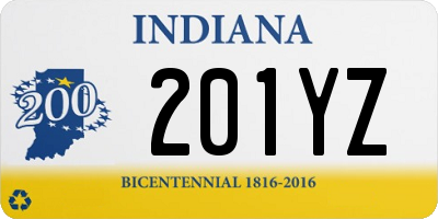 IN license plate 201YZ