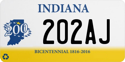 IN license plate 202AJ