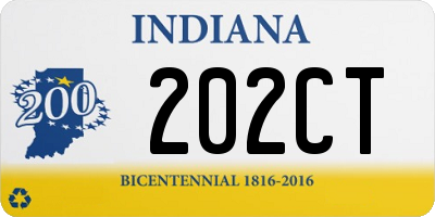 IN license plate 202CT