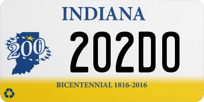 IN license plate 202DO