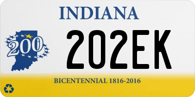 IN license plate 202EK