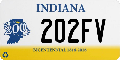 IN license plate 202FV