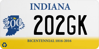 IN license plate 202GK