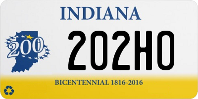IN license plate 202HO