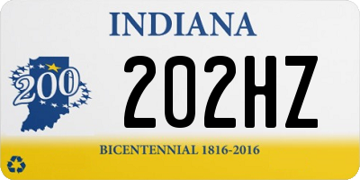 IN license plate 202HZ