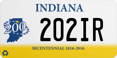 IN license plate 202IR