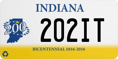 IN license plate 202IT