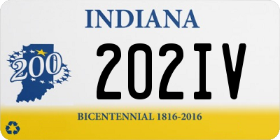 IN license plate 202IV