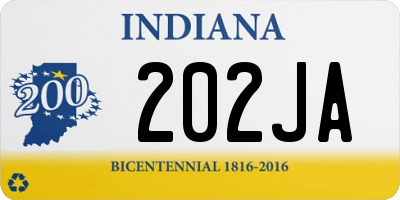 IN license plate 202JA