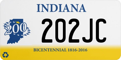 IN license plate 202JC