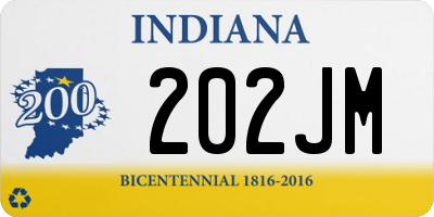IN license plate 202JM
