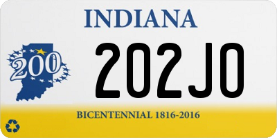 IN license plate 202JO