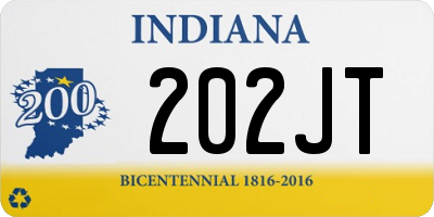 IN license plate 202JT