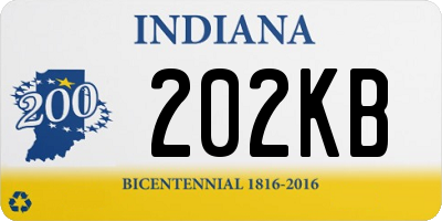 IN license plate 202KB