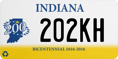 IN license plate 202KH