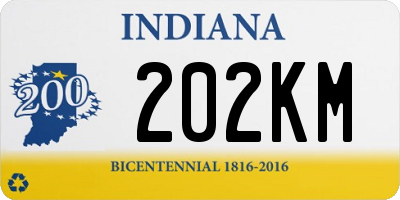 IN license plate 202KM