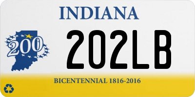 IN license plate 202LB